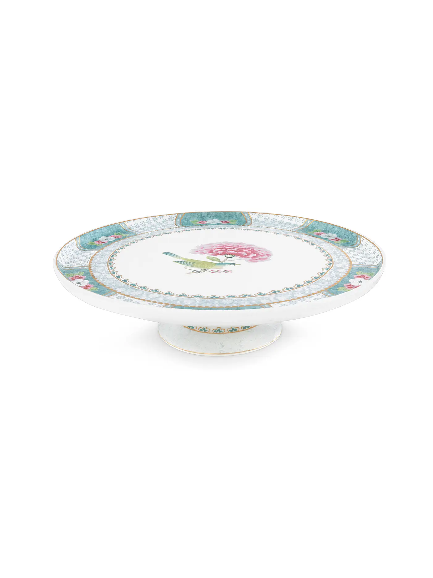 PIP STUDIO | Mini Tortenplatte BLUSHING BIRDS 21cm Blau | weiss